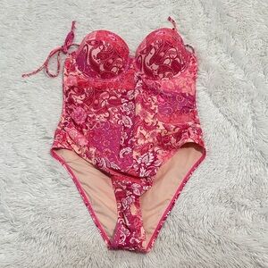 Cupshe Pink Paisley One Piece Swimsuit